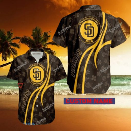 MLB San Diego Padres Hawaiian Shirt Design Gift Fans Summer Holidays Custom Name