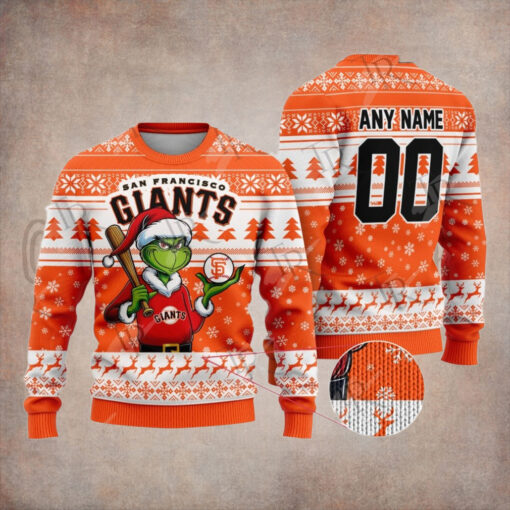 MLB San Francisco Giants Grinch Christmas Sweater Design