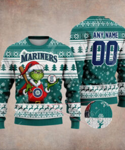 MLB Seattle Mariners Grinch Christmas Sweater Design