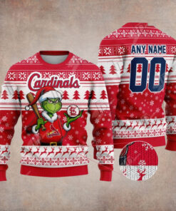 MLB St. Louis Cardinals Grinch Christmas Sweater Design