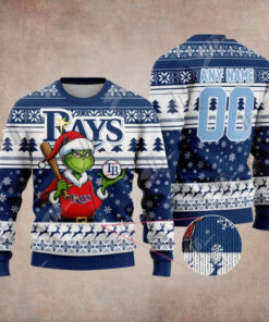 MLB Tampa Bay Rays Grinch Christmas Sweater Design