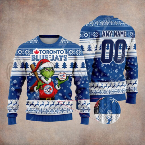 MLB Toronto Blue Jays Grinch Christmas Sweater Design