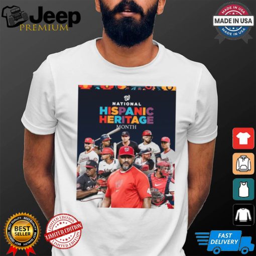 MLB Washington Nationals Celebrating Happy Hispanic Heritage Month Poster t shirt