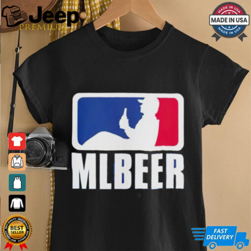 MLBeer MLB parody logo funny baseball and beer lover shirt