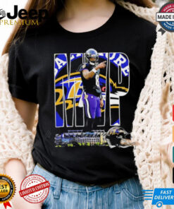 MVP Lamar Jackson Baltimore Ravens graphic helmet shirt