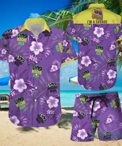 Macho Man I Am Savage Hawaiian Shirts And Short Summer Beach Set