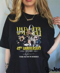 Madonna 45Th Anniversary T Shirt 1979 Äì 2024 Thank You For The Memories shirt