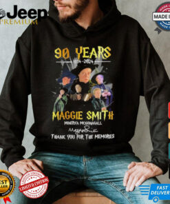 Maggie Smith Minerva Mcgonagall 90 Years 1934 2024 Thank You For The Memories Signatures Shirt