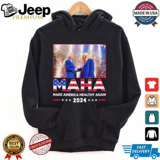 Maha make America healthy again 2024 Trump handshake Kennedy shirt