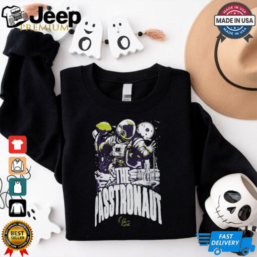 Majestic Threads Joshua Dobbs Black Minnesota Vikings The Passtronaut T Shirt