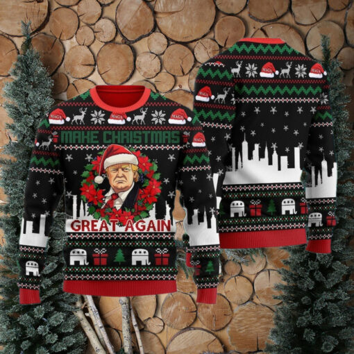 Make Christmas Great Again Donald Trump Santa Claus Ugly Christmas Sweater