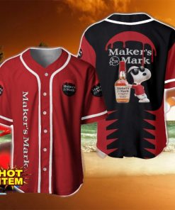 Maker’s Mark Snoopy Baseball Jersey Shirt For Snoopy Lovers Gift Ideas