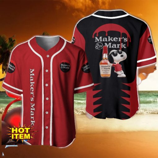 Maker’s Mark Snoopy Baseball Jersey Shirt For Snoopy Lovers Gift Ideas