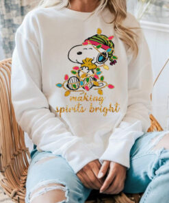 Making Spirits Bright Snoopy Holiday Lights shirt