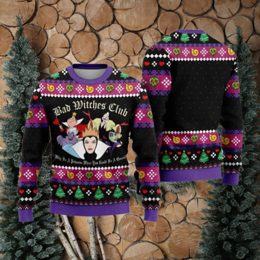 Maleficent Bad Witches Club Ugly Christmas Sweater