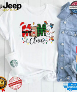 Mama Claus Christmas Pattern Santa hat shirt