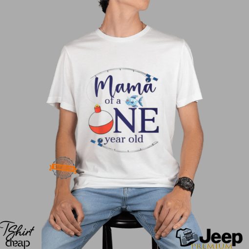 Mama Of The Big One Fishing Boy First Birthday Ofishally T Shirt