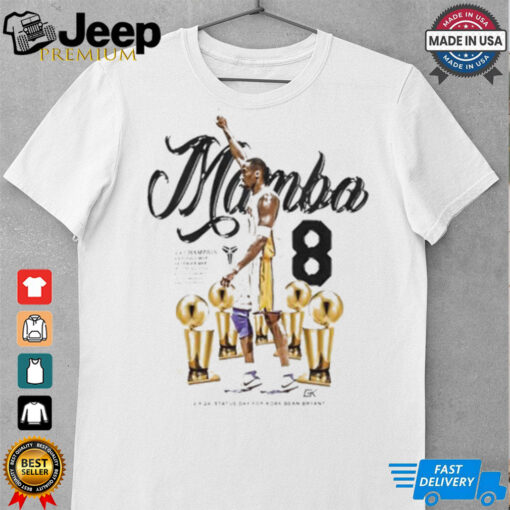 Mamba Kobe Bryant 8 Los Angeles Lakers trophy shirt