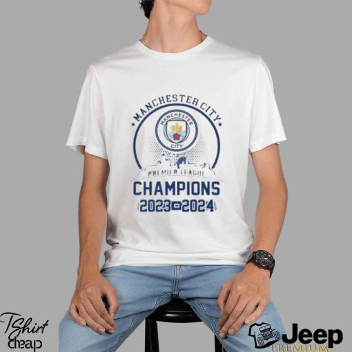 Manchester City Premier League Champions 2023 2024 4 In A Row Unisex T Shirt