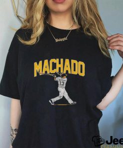 Manny Machado San Diego Padres slugger swing shirt