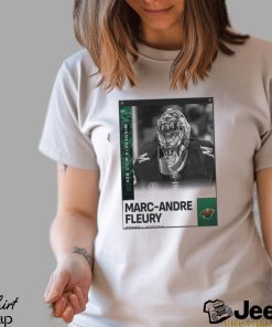 Marc andre fleury has signed a one year extension with the minnesota wild home decor poster shirt