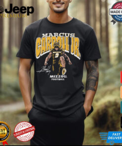 Marcus Carroll Jr Block Name Mizzou Football Signature Graphic t shirt