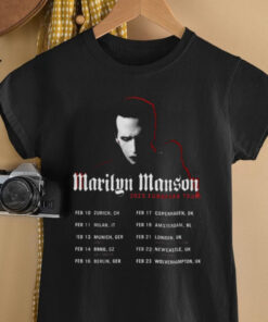 Marilyn Manson 2025 European Tour Hoodie Tee