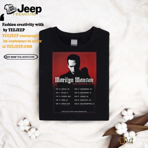 Marilyn Manson European Tour 2025 Shirt