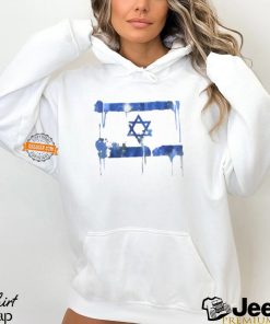 Marina Medvin Wearing Distressed Israeli Flag T Shirt