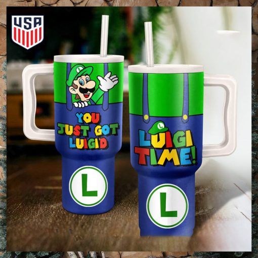 Mario Luigi Time You Just Got Luigi’d Tumbler With Handle