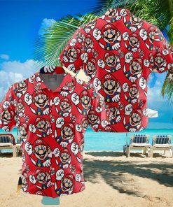 Mario Super Mario Button Up Anime Ape Hawaiian Shirt