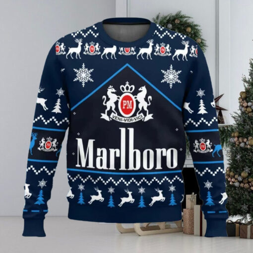 Marlboro Ice Blast Cigarette Ugly Christmas Sweater