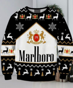 Marlboro Print Fun Ugly Christmas Sweaters