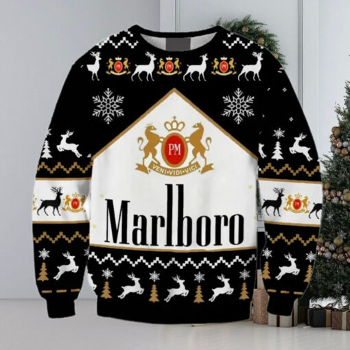 Marlboro Print Fun Ugly Christmas Sweaters