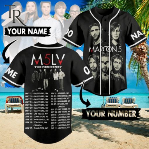 Maroon 5 M5LV The Residency Custom Baseball Jersey