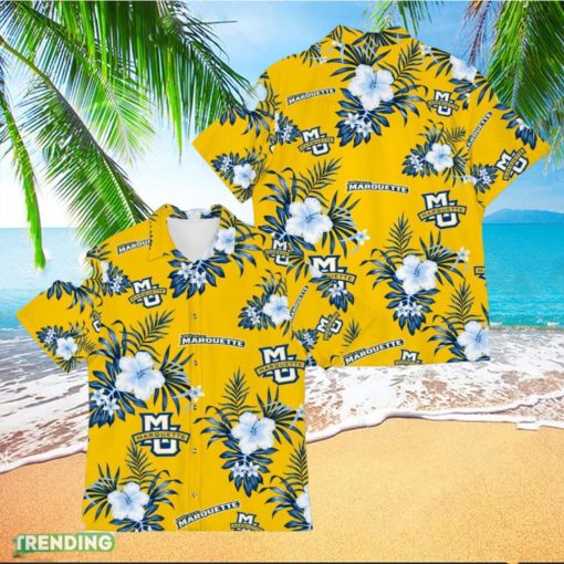 Marquette Golden Eagles Sport Tropical 3D Hawaiian Shirt For Fans Men And Women Gift