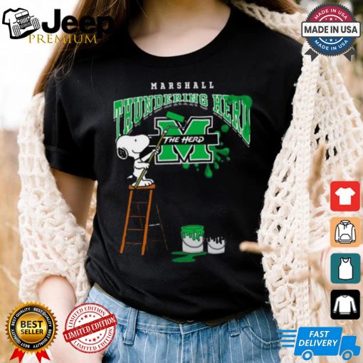 Marshall Thundering Herd Snoopy Painting Shirt