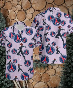 Marvel Avengers Attire Natasha Romanoff Hawaiian Camp Shirt Paris Saint Germain Fc