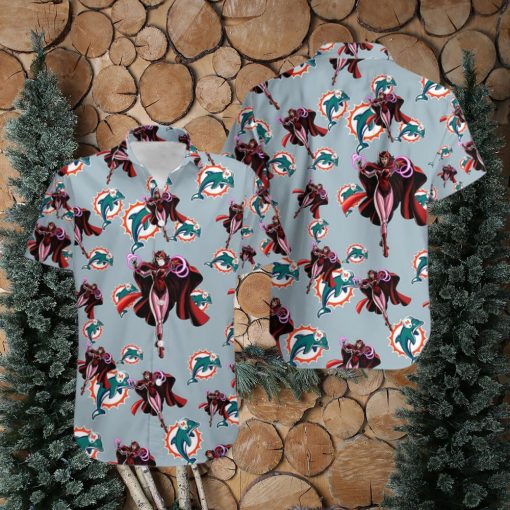 Marvel Avengers Clothing Wanda Maximoff Hawaiian Shirts For Sale Miami Dolphins Nfl