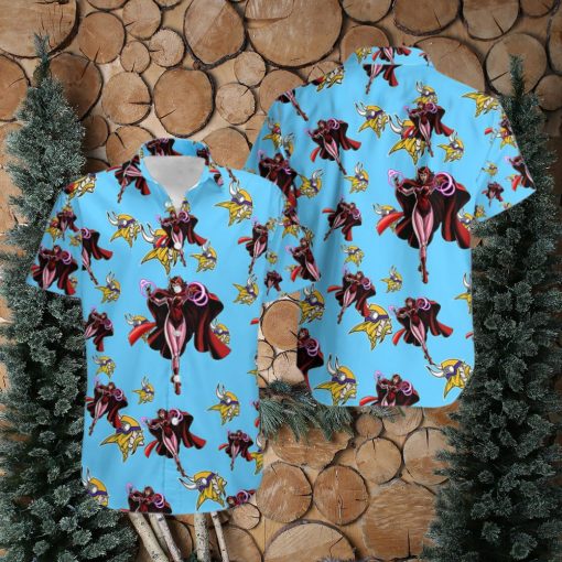 Marvel Avengers Clothing Wanda Maximoff Matching Family Hawaiian Shirts Minnesota Vikings