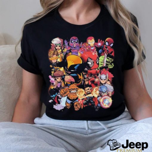 Marvel Studios Chibi Characters X Deadpool Wolverine Shirt