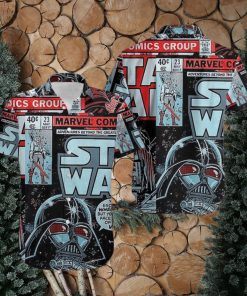 Marvelous Mix Marvel Comic Group Star Wars Slim Fit Hawaiian Chic