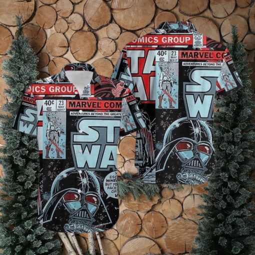 Marvelous Mix Marvel Comic Group Star Wars Slim Fit Hawaiian Chic