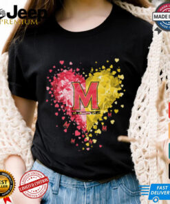 Maryland Terrapins Crystal Heart Shirt