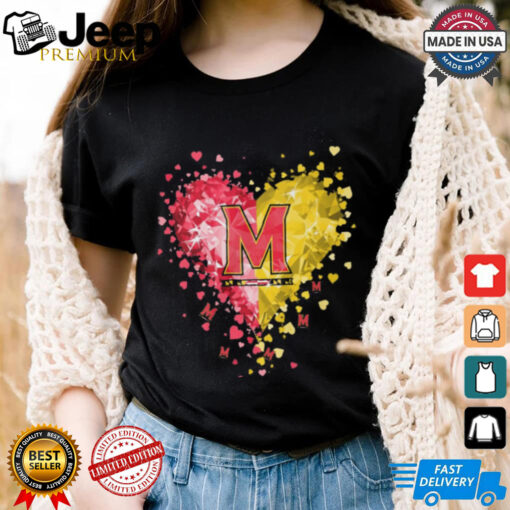 Maryland Terrapins Crystal Heart Shirt