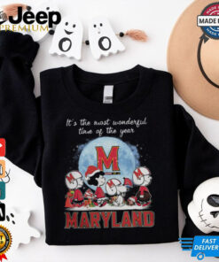 Maryland Terrapins It The Most Wonderful Time Of The Year Peanut Characters Christmas Shirt