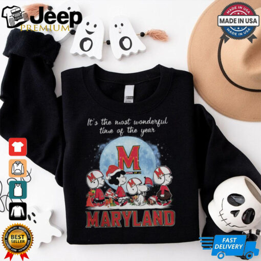 Maryland Terrapins It The Most Wonderful Time Of The Year Peanut Characters Christmas Shirt