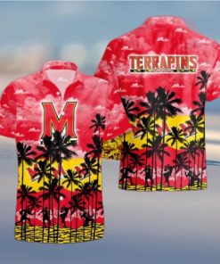 Maryland Terrapins Palms Tree Hawaiian Shirt