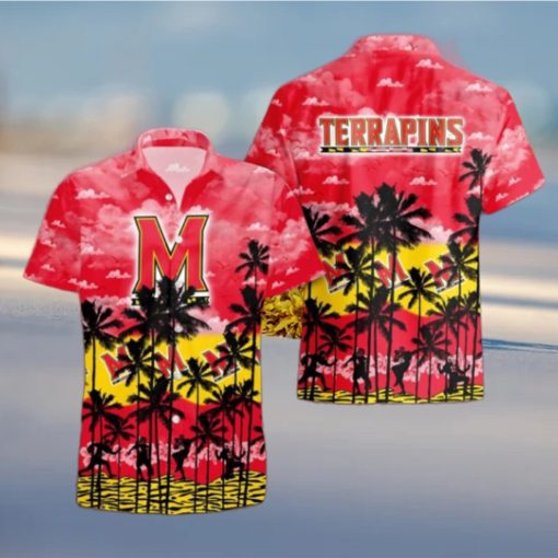 Maryland Terrapins Palms Tree Hawaiian Shirt