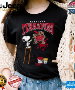 Maryland Terrapins Snoopy Painting Shirt